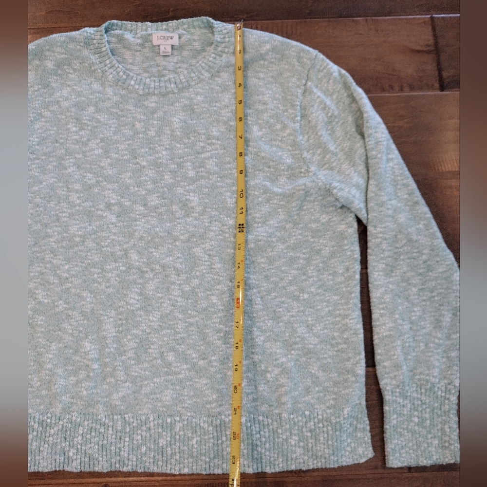 J. CREW Factory Women's green Crewneck Beach Pullover Sweater - L - Picture 8 of 10